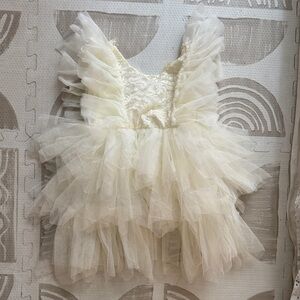 Toddler Cream Tulle Dress